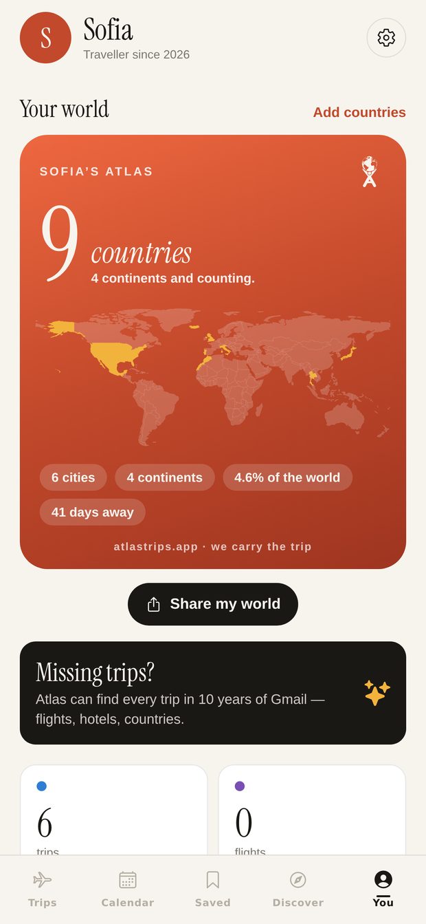 Your world map and passport