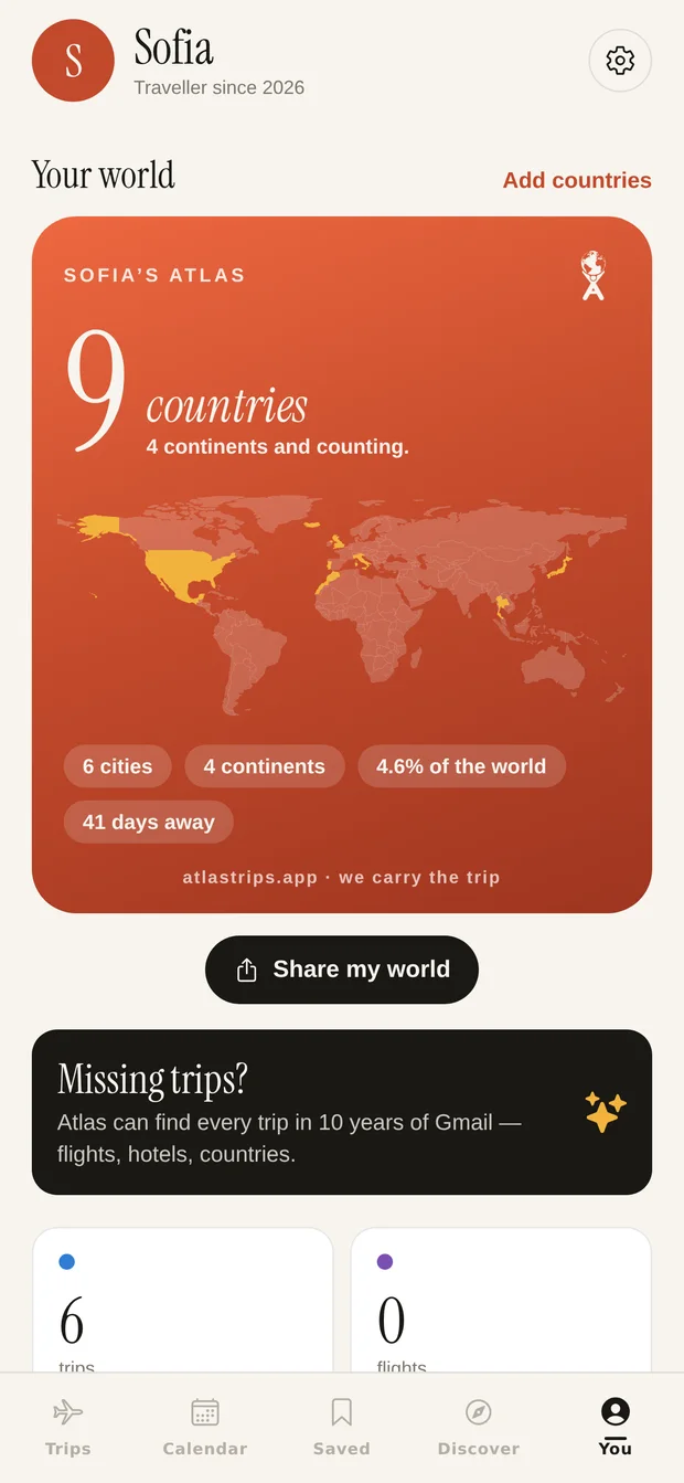 Your world map and passport